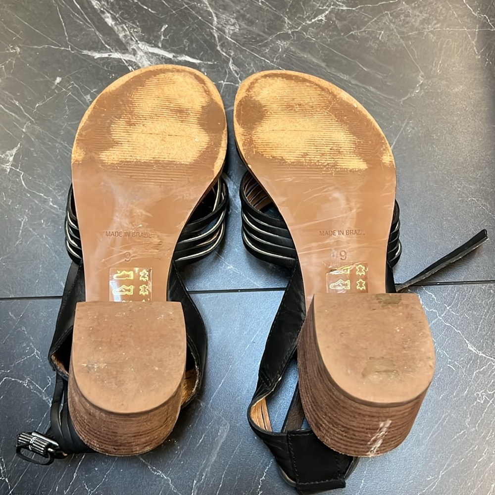Madewell heeled sandal size 9 in black - Picture 3 of 6